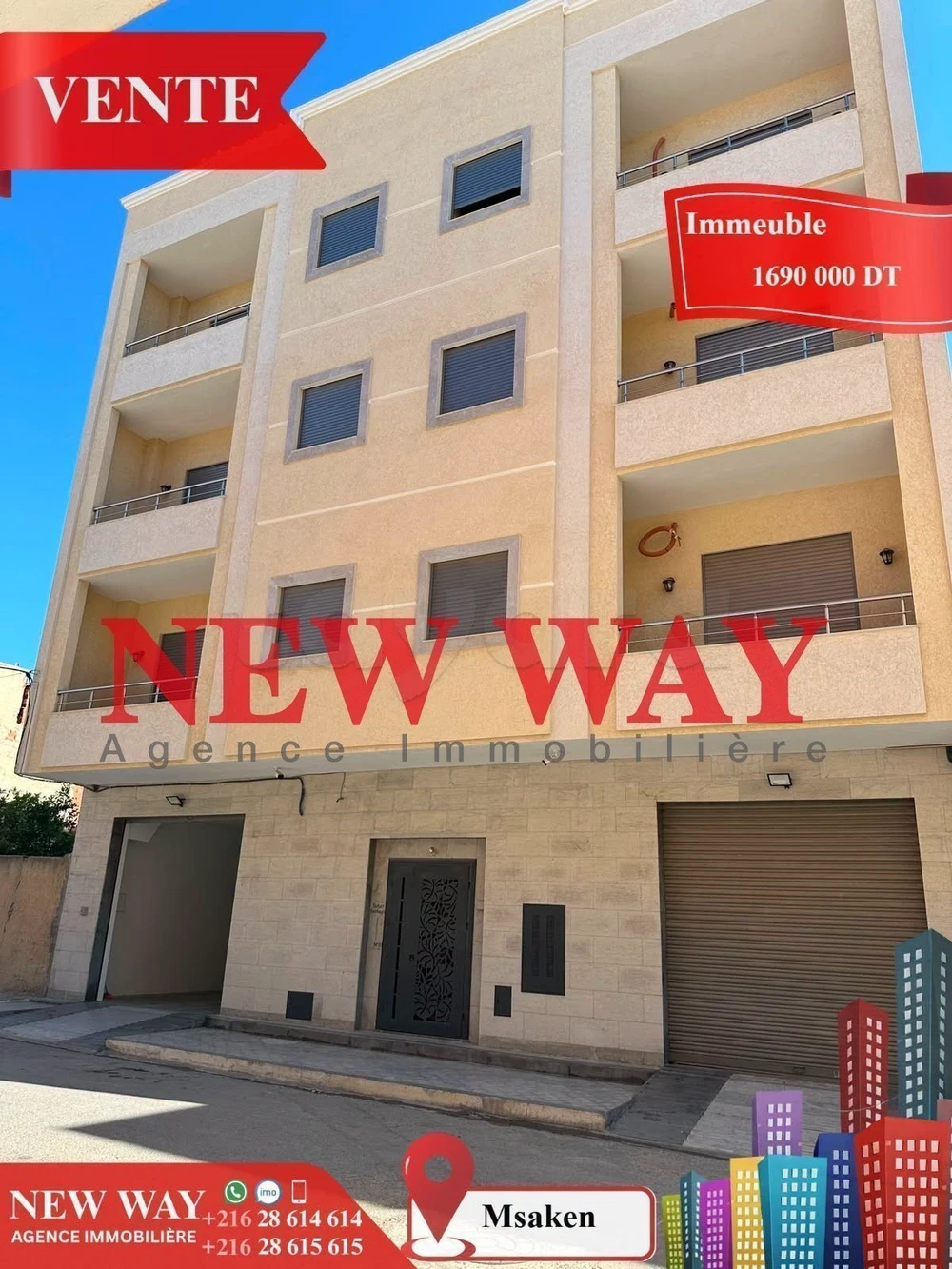Immeuble de 8 Appartements à Msaken Nouvelle Construction