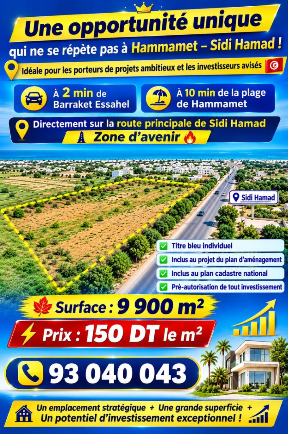 Opportunité d'Investissement à Hamamet