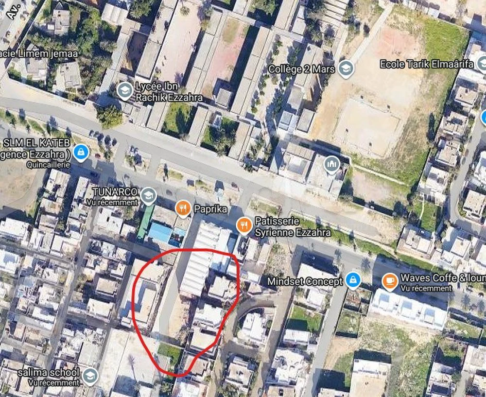 A Vendre un précieux terrain à Ezzahra. Sup 581 m2