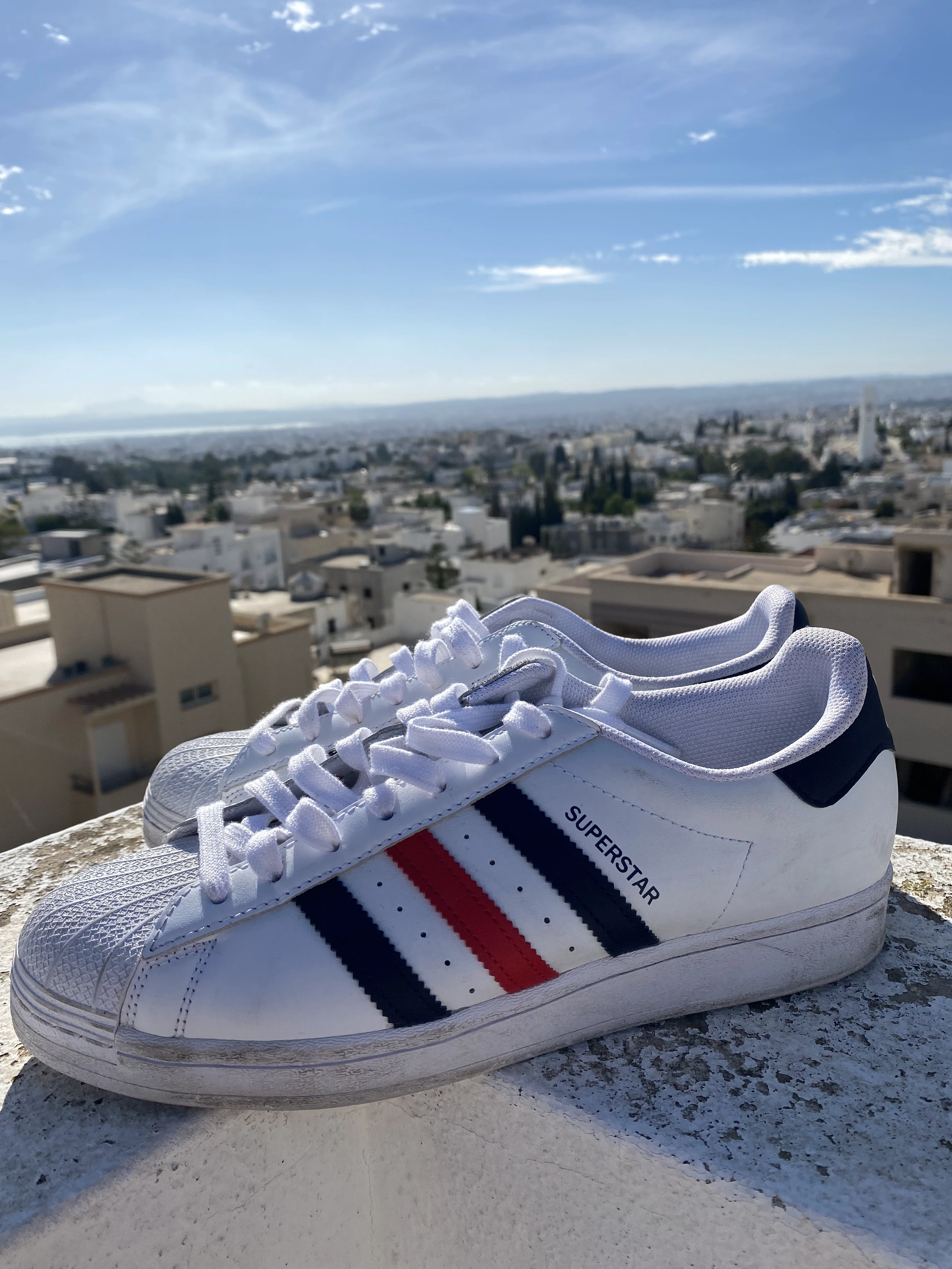 adidas superstar foundation bleu blanc rouge