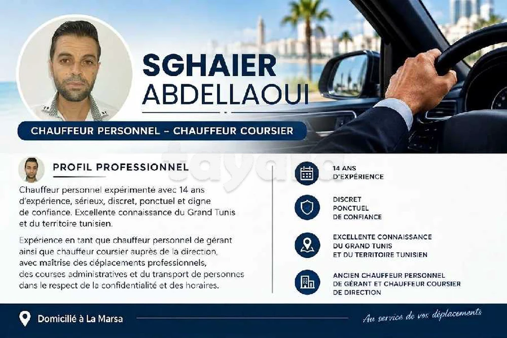🚗 CHAUFFEUR COURSIER PERSONNEL LIVREUR