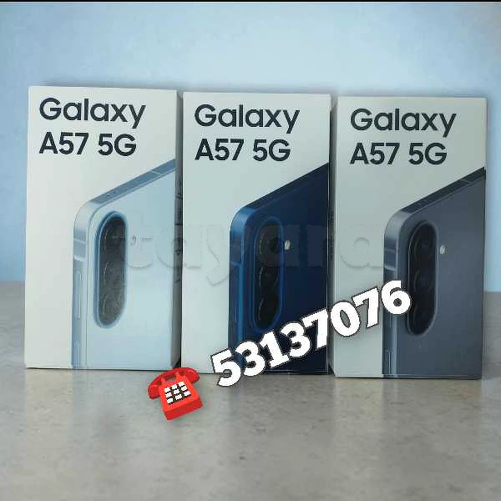 Samsung A57 5G Cacheté Neuf paquet fermé # validé ✔️
-8/128 =1200 dt 
- 8/256 =1300 dt
 ⏩Couleur : Awesome Gray/Awesome Navy/Awesome icyblue
➡️Vente en ligne ☎️53137076 dispo Tunis centre ville/Ariana
 🔴Echange : Non🔴
🚛Livraison sur tout la Tunisie 🚚🇹🇳