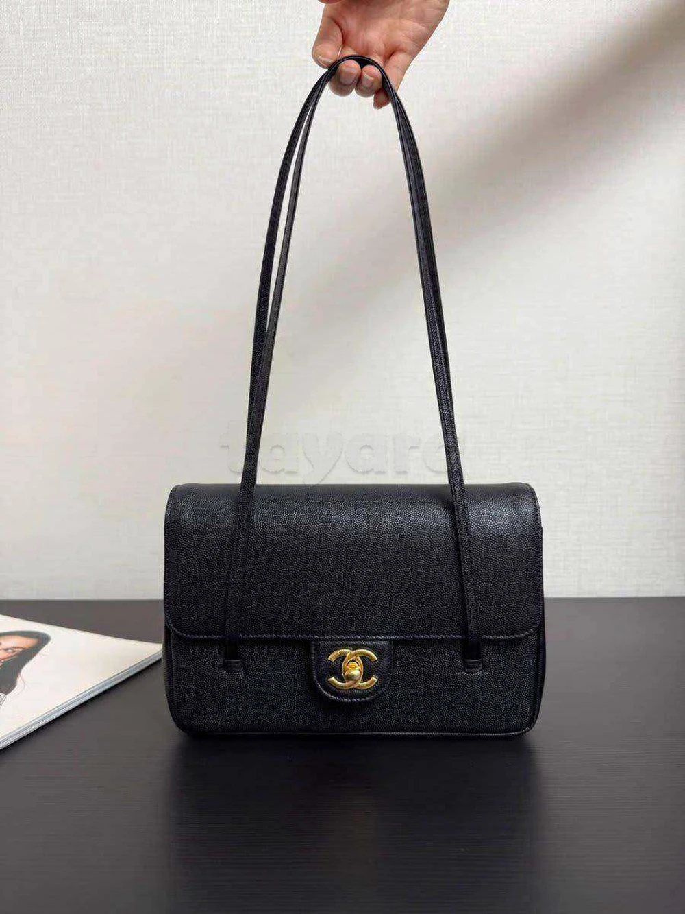 Sac Chanel Flap Bag Cuir Grainé