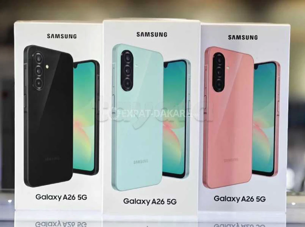 Samsung A26 5GCacheté paquet fermé #Validé✔️
➖6/128=750 dt 
➖8/256=850 dt
⛔Les prix fiiiiix non négociable ⛔
➖couleur : Noir/Gris/Orangé /Vert 
⏩Vente en ligne ☎️53137076 dispo⏩ Tunis centre ville/Ariana
🚛Livraison sur tout la Tunisie 🚚🇹🇳
🔴Echange : Non 🔴