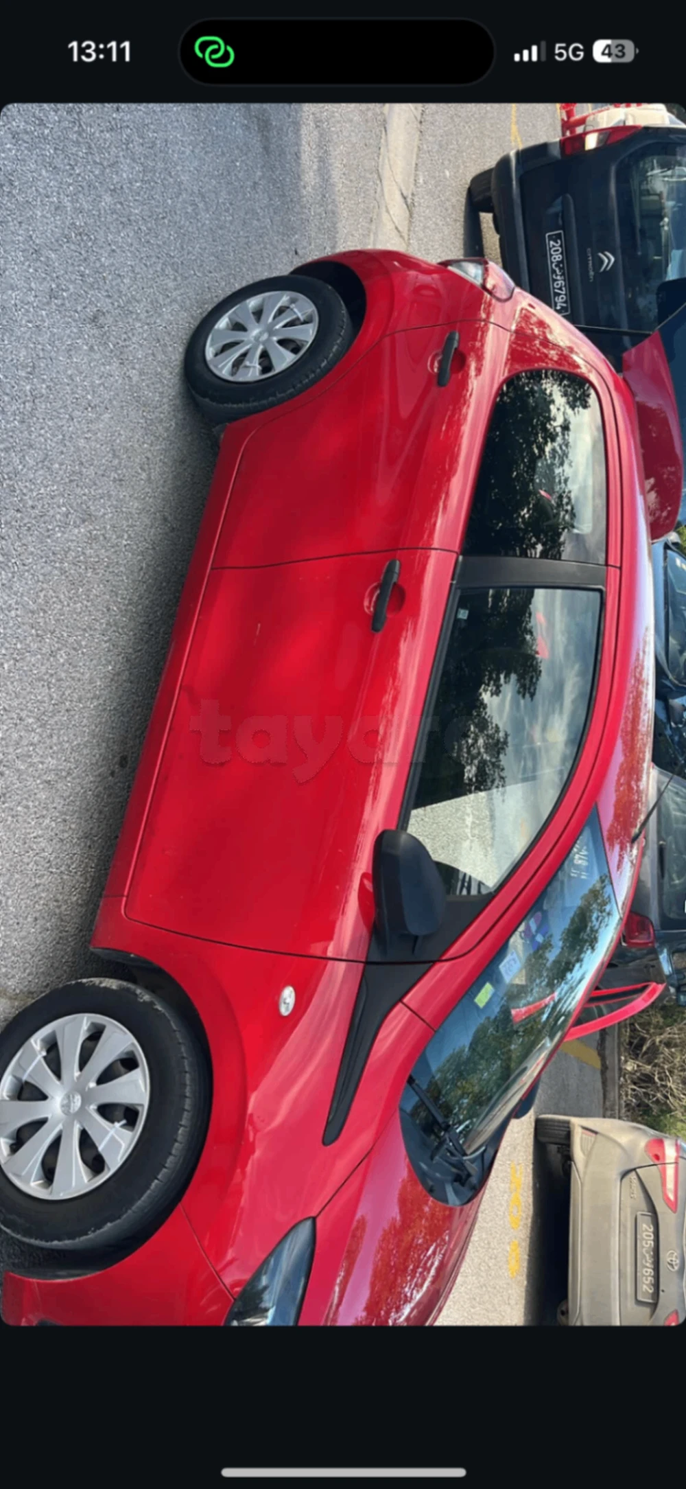 Carte voiture Peugeot 107