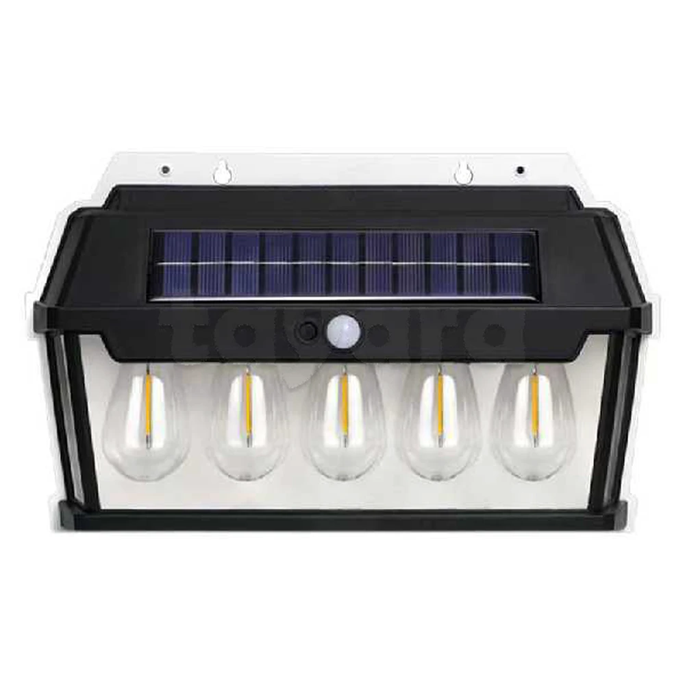 LAMPE MURALE SOLAIRE À 5 LAMPES LED AVEC CAPTEUR