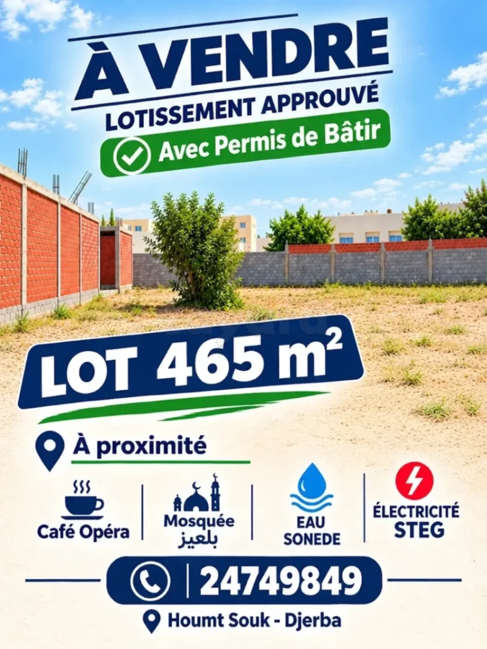 Lotissement à Houmet Souk Djerba