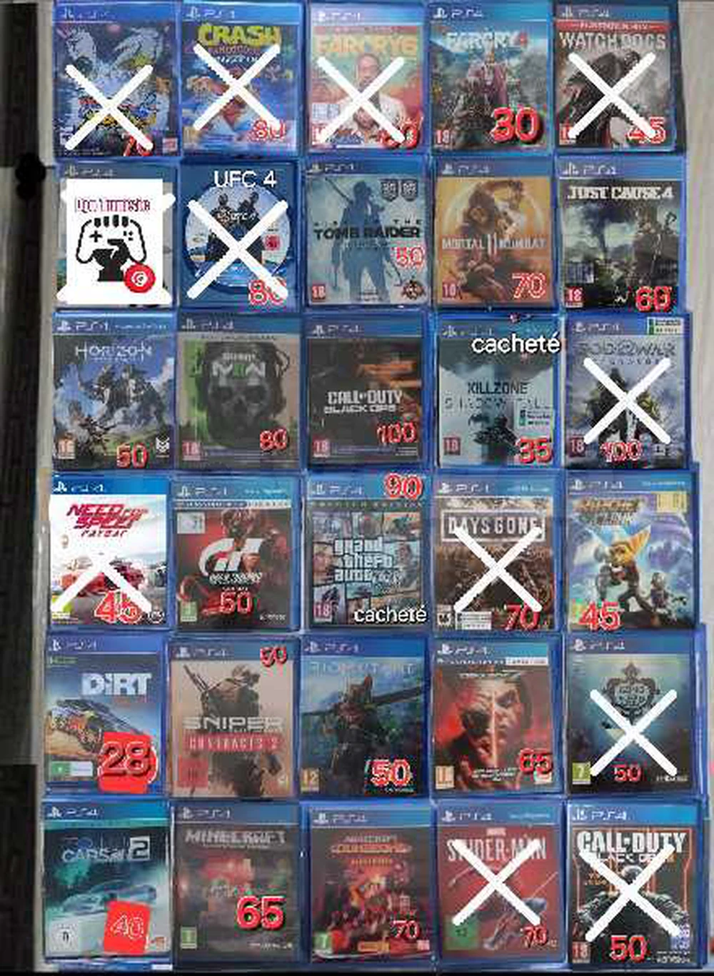 Jeux Ps4 Originaux et manettes
