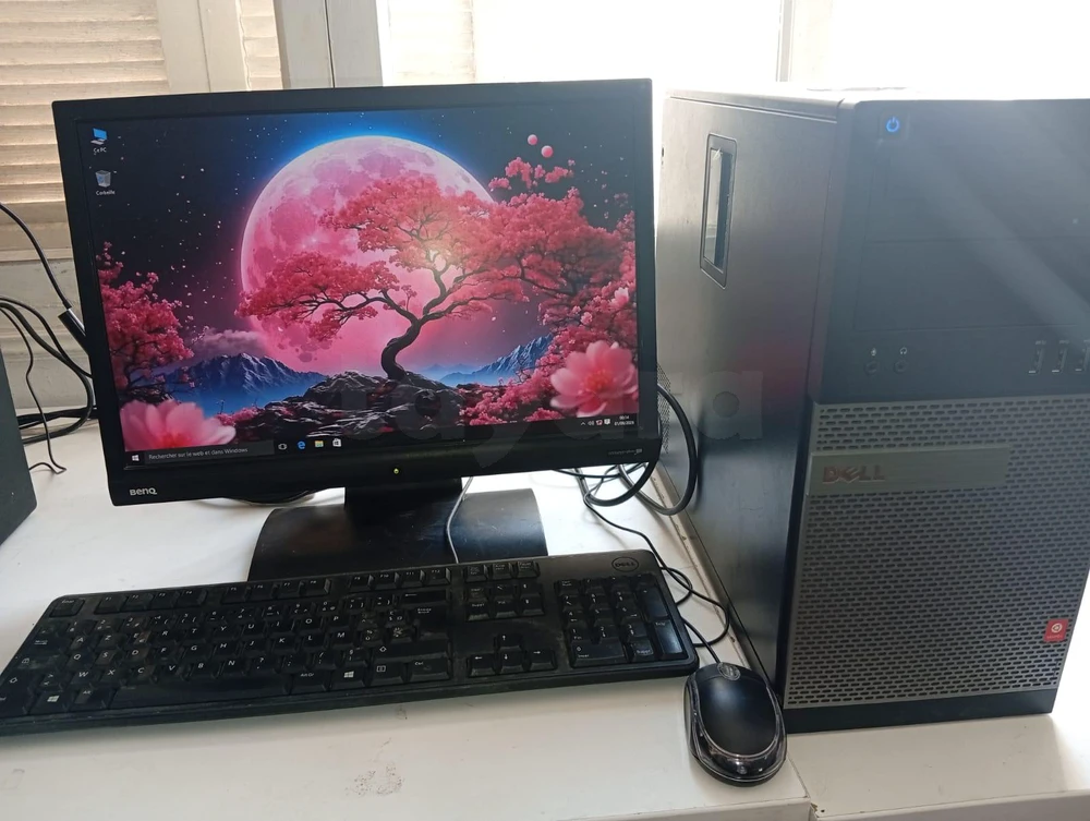PC Bureau Dell OptiPlex / Intel Core i5-4éme / 8 Go RAM / Windows 10 Pro / Écran BenQ