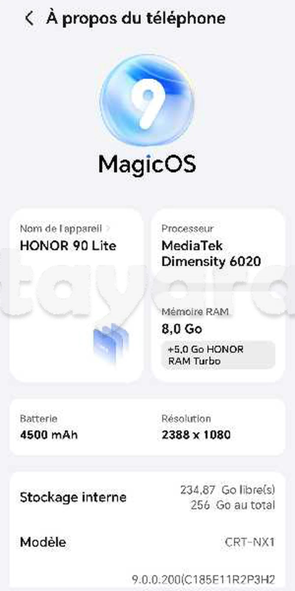 Honor 90 Lite 5G bon occasion
