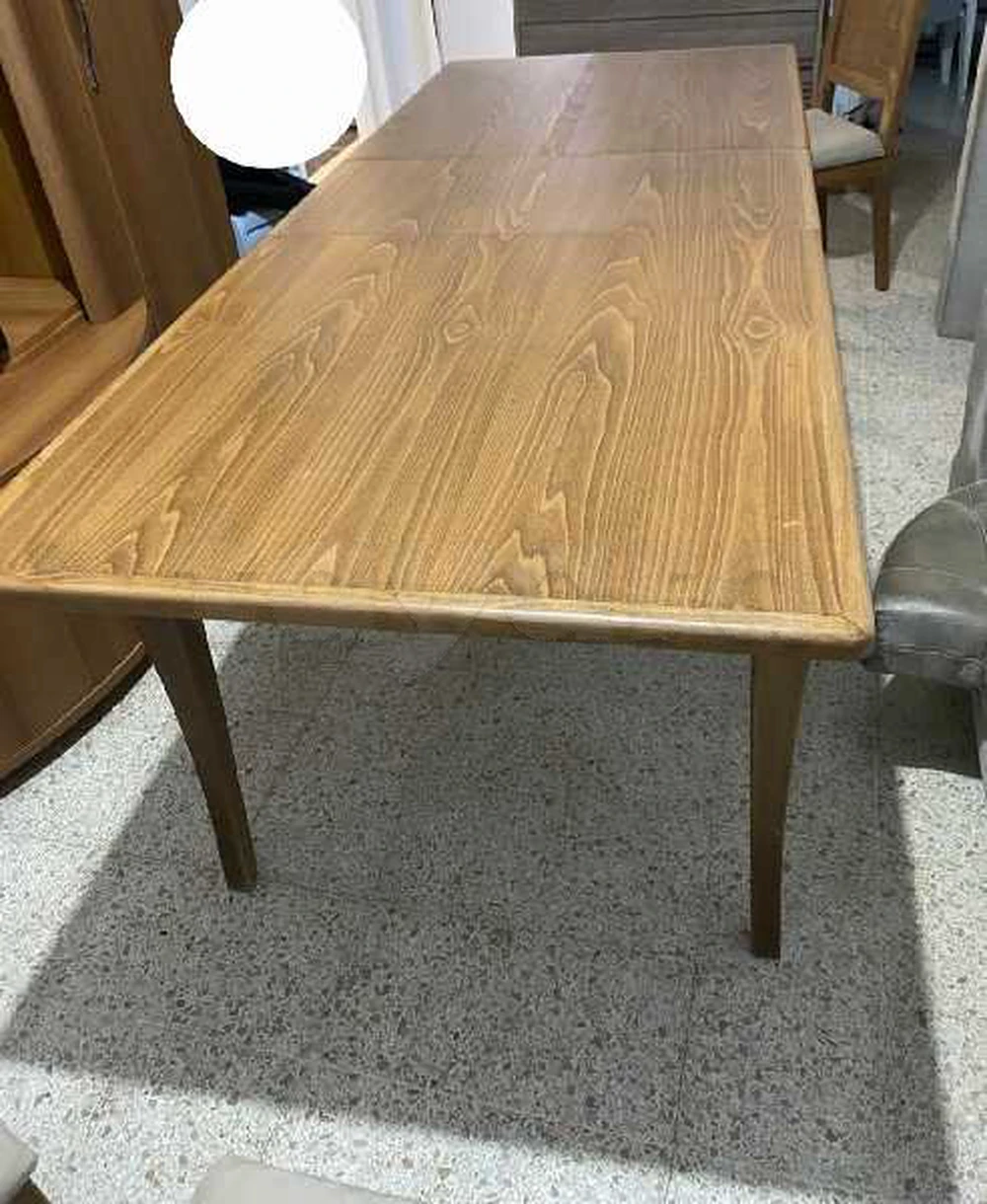 Table à manger extensible en bois blenz avec 6 chaises – Bon état