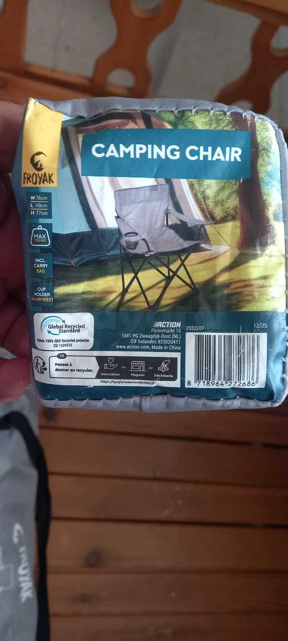 Chaise de camping pliable Froyak