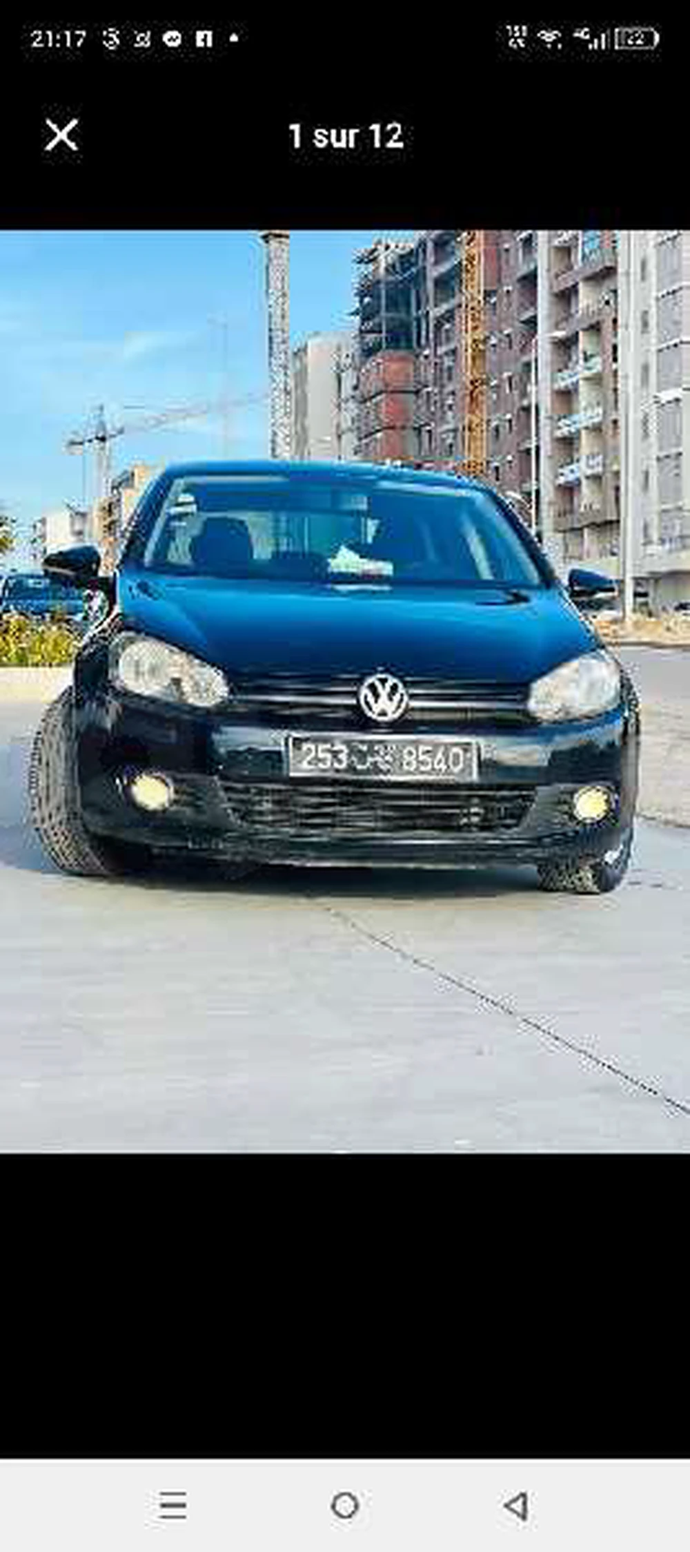 Carte voiture Volkswagen Golf 6