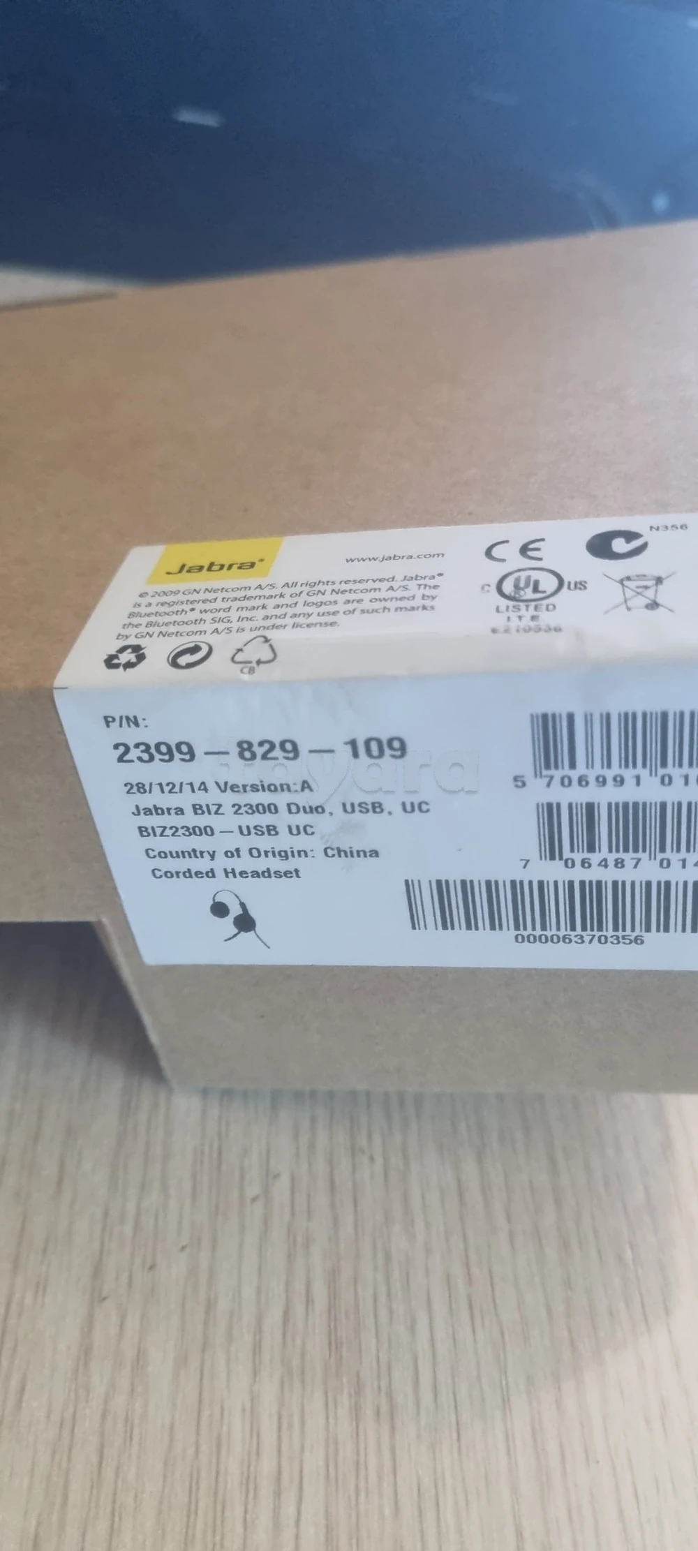 Casque JABRA BIZ 2300 DUO USB Filaire