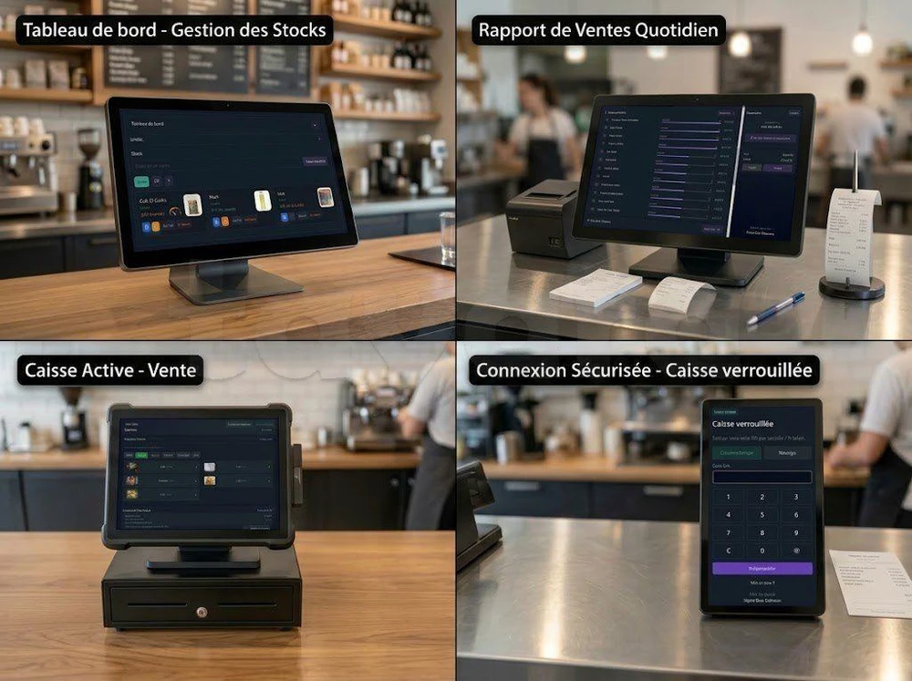 Logiciel de gestion (POS) pour les cafés, restaurants et les boutiques.