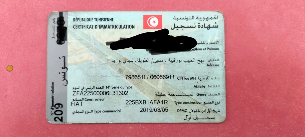 Carte voiture Fiat Fiorino