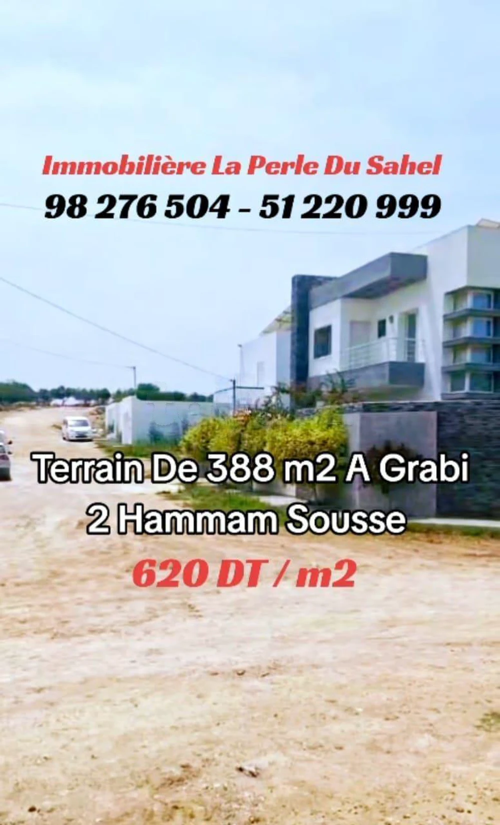 TERRAIN DE 388 m2 A GRABI 2 HAMMAM SOUSSE