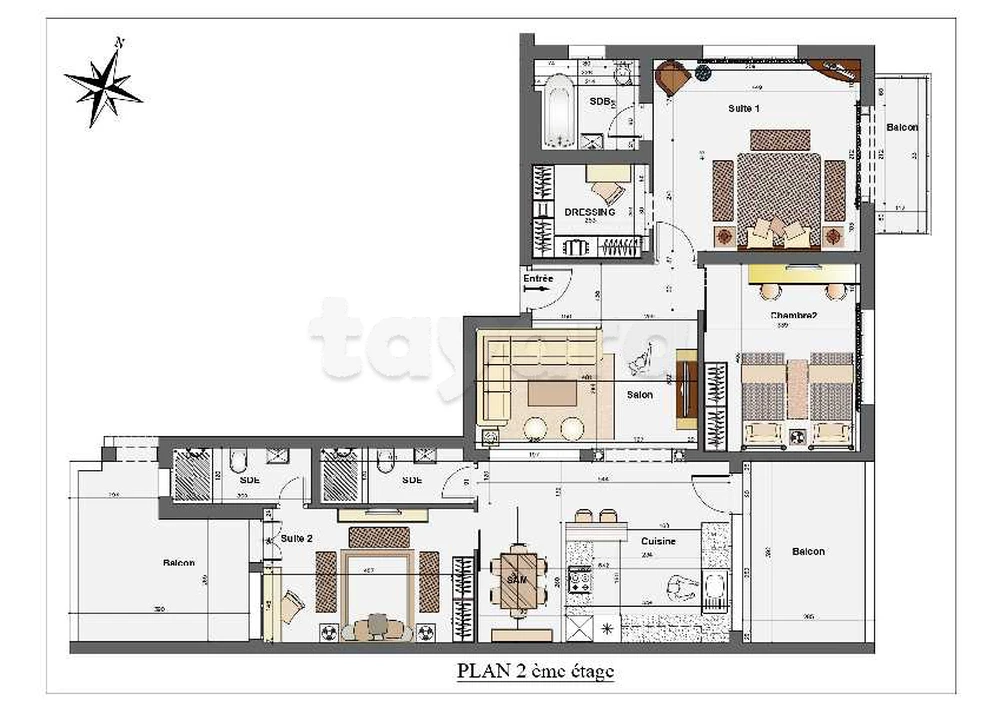 Nabeul Dar Chaabane Plage vend appartement S+3