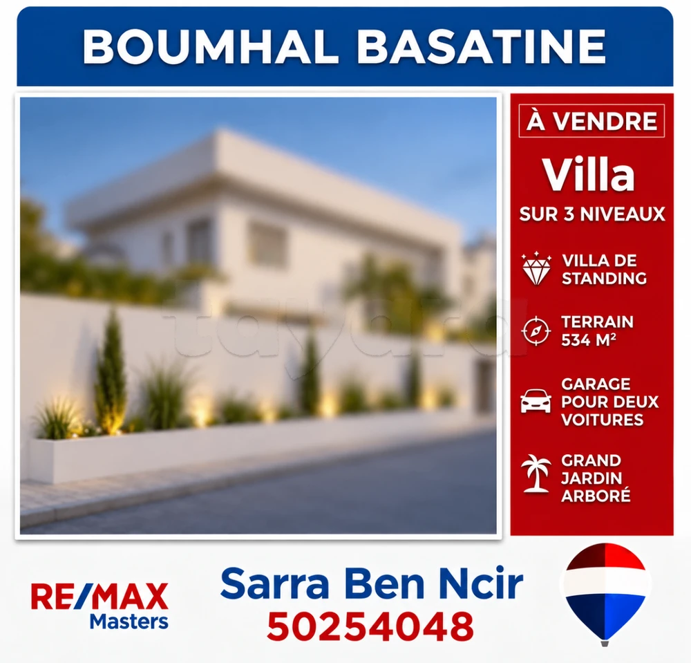 A vendre Villa de 534 m² à Bou Mhel Bassatine