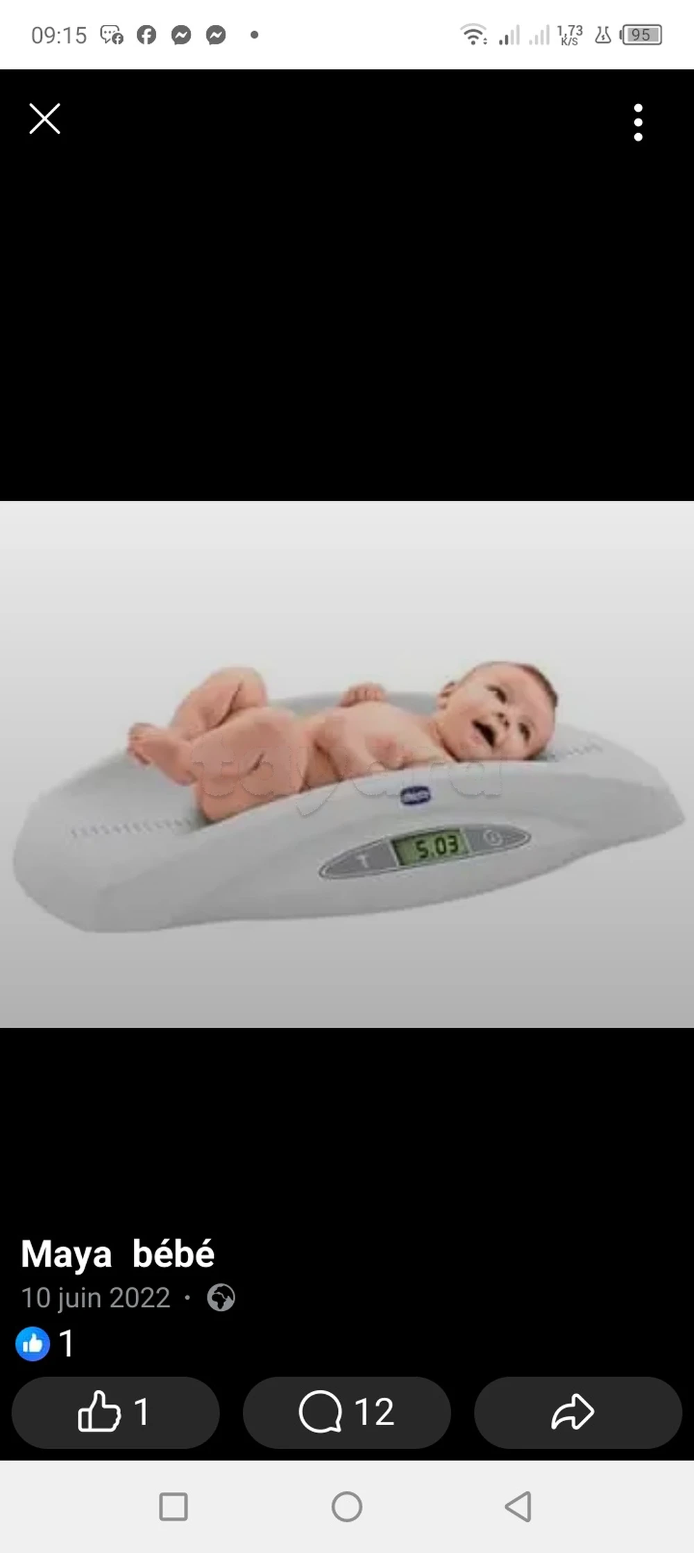 Pese bebe electrique chicco