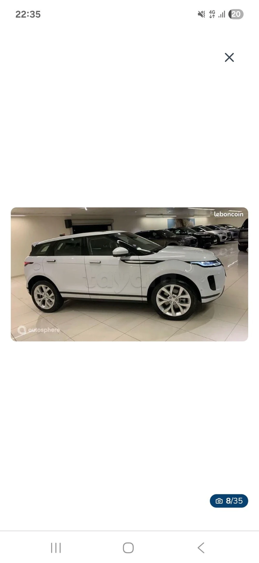 Carte voiture Land Rover Range Rover Evoque