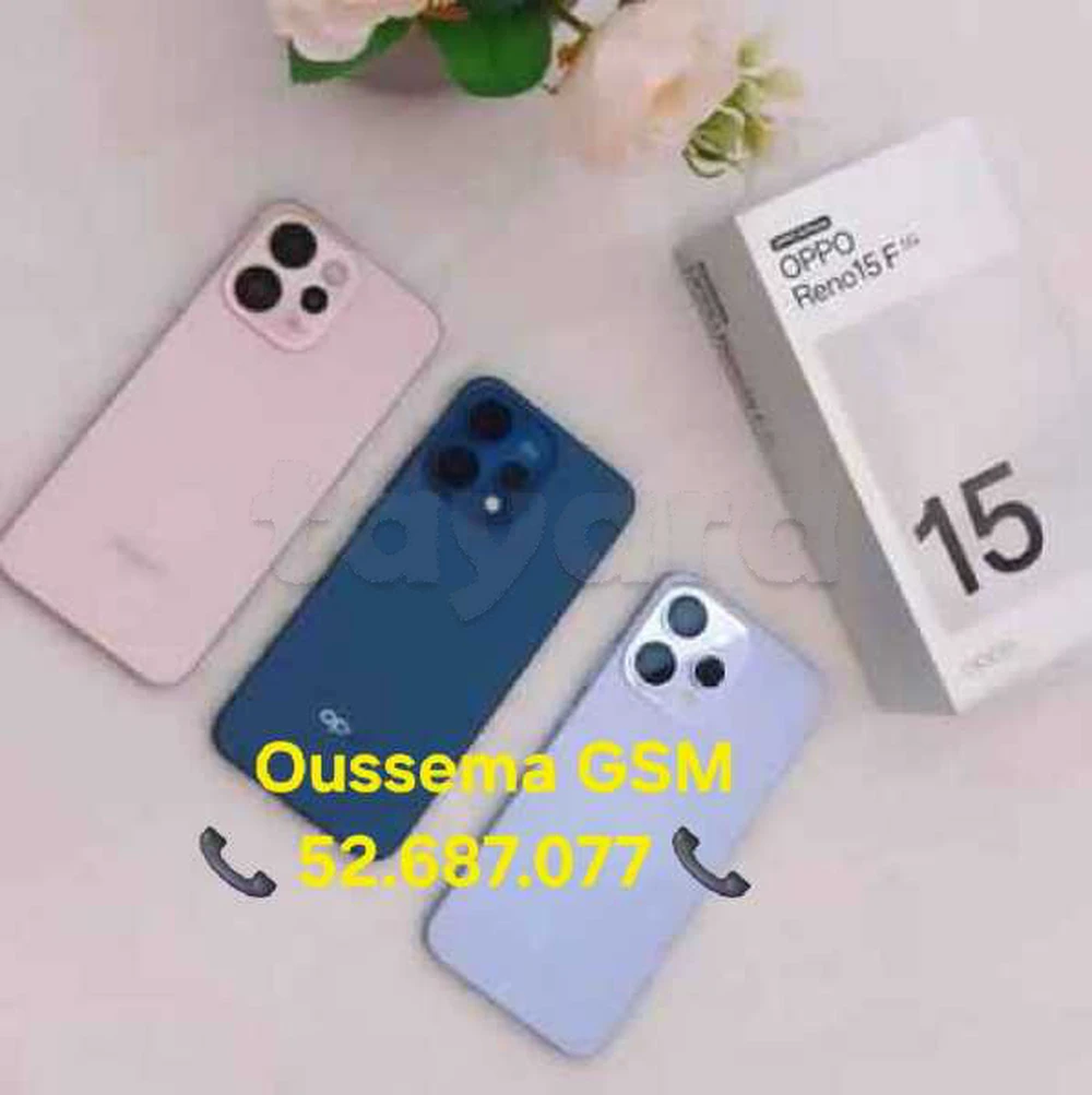 Oppo Reno 15F 5G (12+12/512Go)Neuf cacheté Sous blister 
📞52687077📞