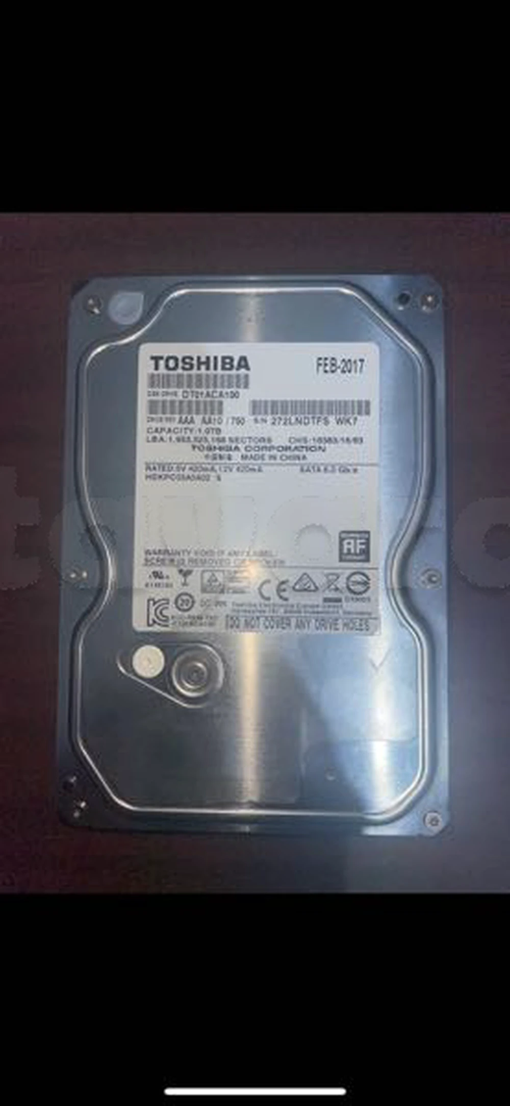1 TB Disque Dur 3,5´ (Très Bon état)