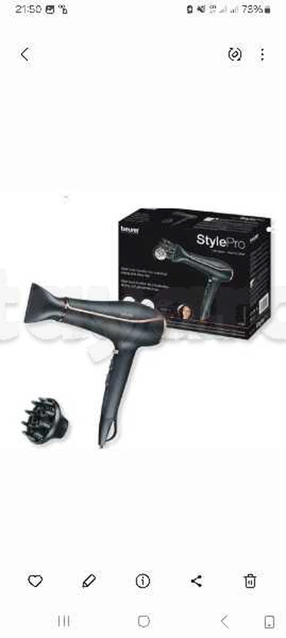 sèche cheveux Beurer style Pro HC80