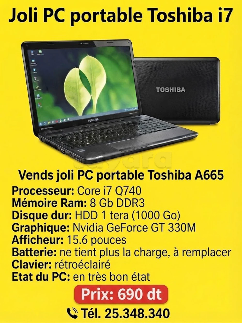 PC portable Toshiba i7