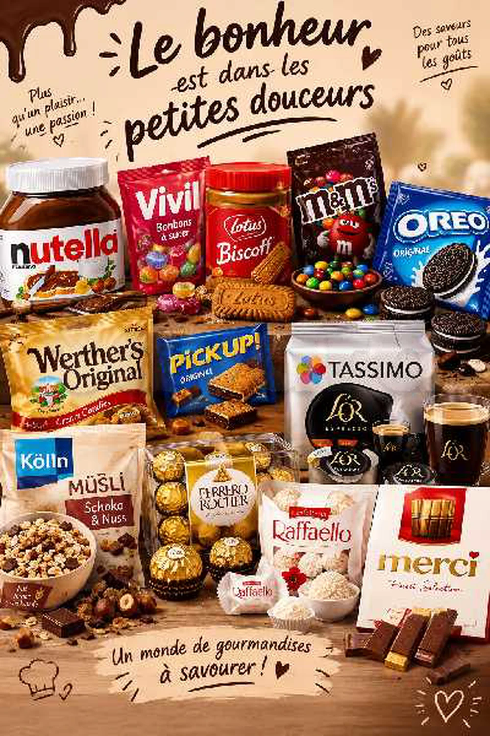 des produits alimentaires importés d'Allemagne à vendre