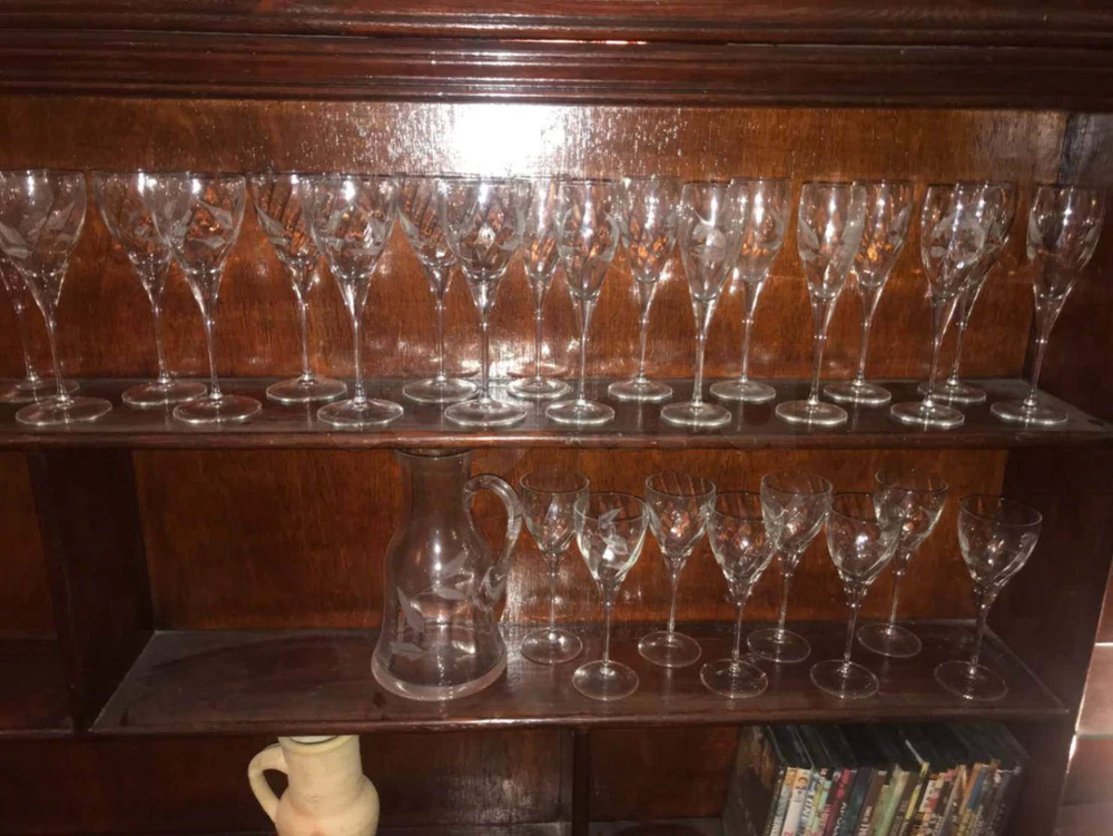 service à eau en cristal 8 personnes 26 pièces