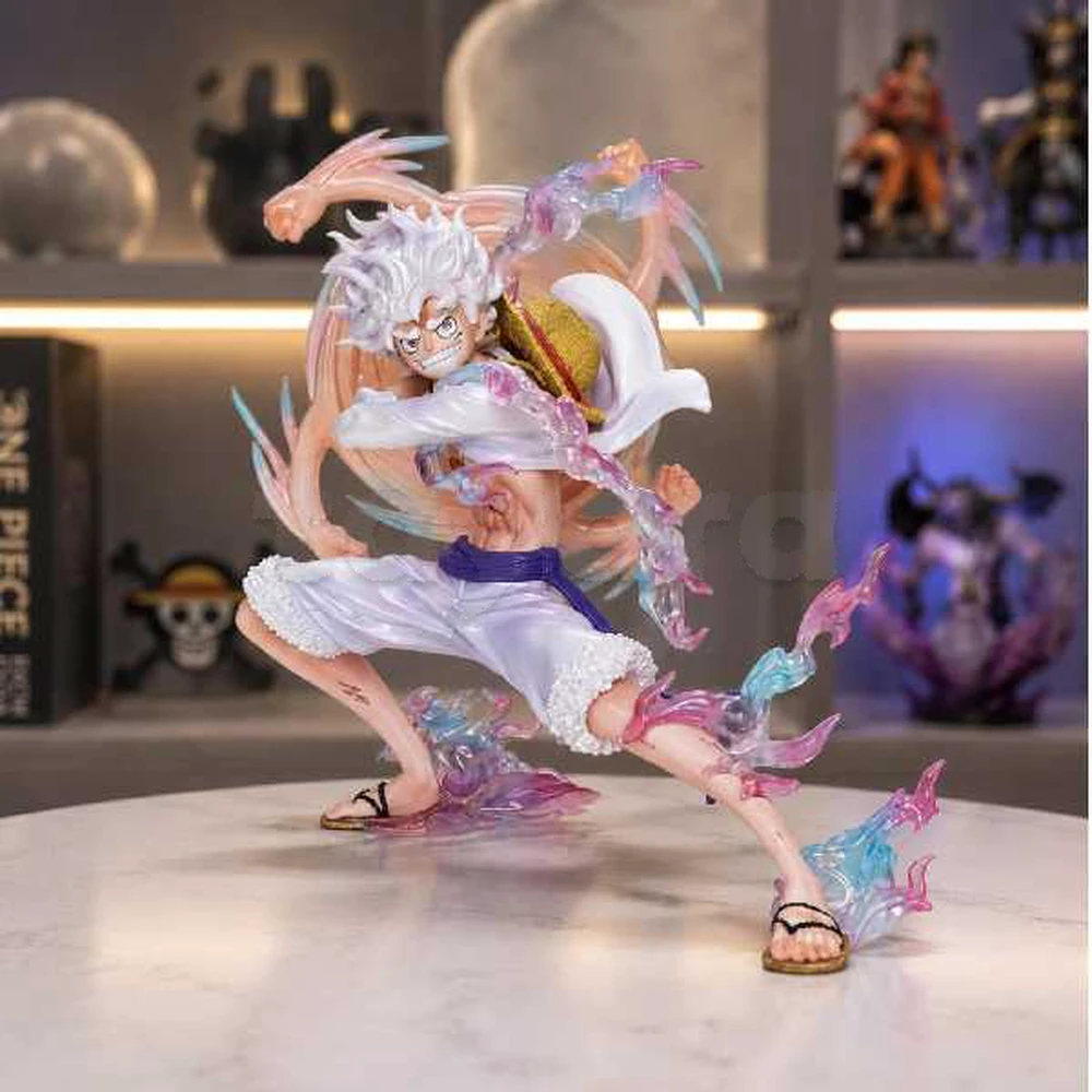 ⚡Figurine Luffy One Piece Gear 5 19 cm | Statue animée en PVC à bras tournant | Décoration cadeau..