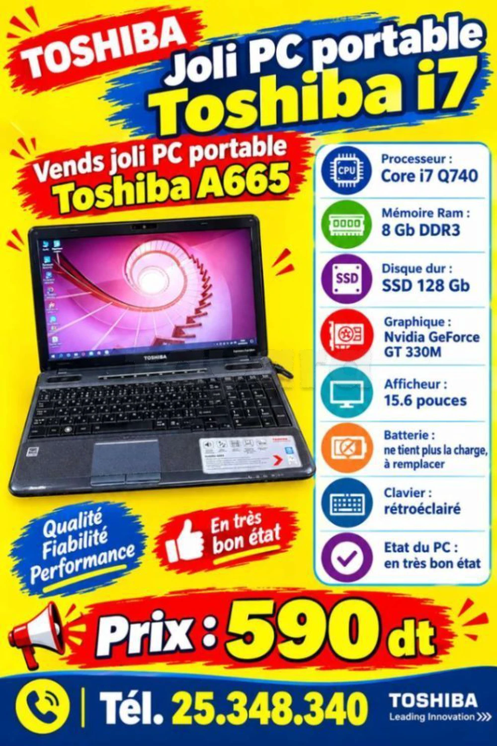 PC portable Toshiba i7