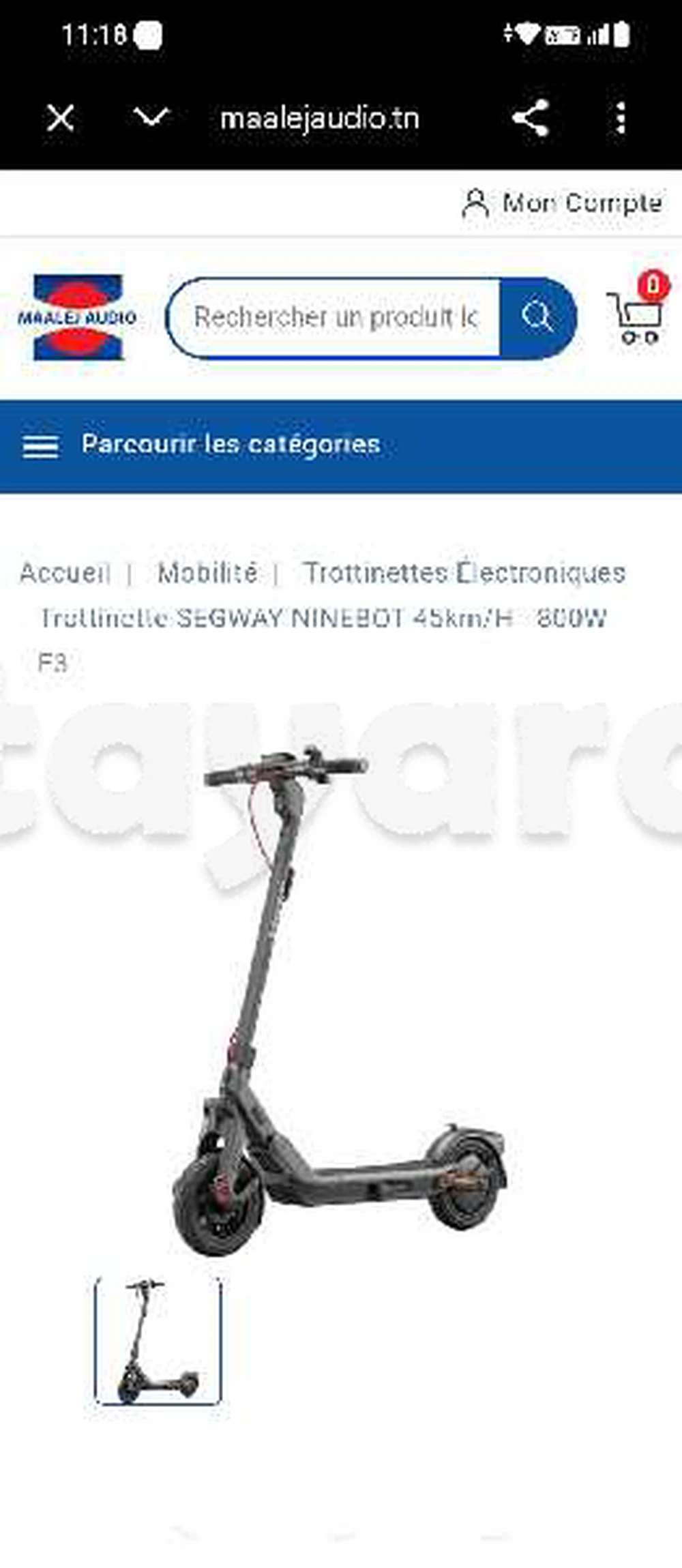 Trottinette SEGWAY NINEBOT 45km/h - 800W - E3
Marque : Ninebot
Référence : E3