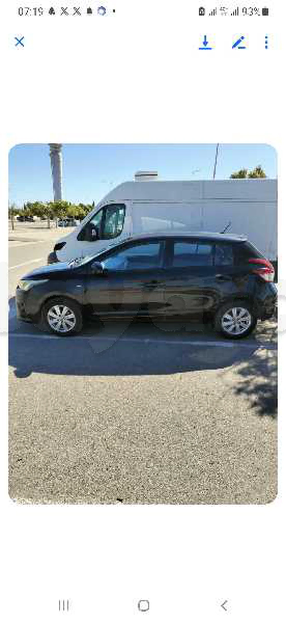 Carte voiture Toyota Yaris Verso