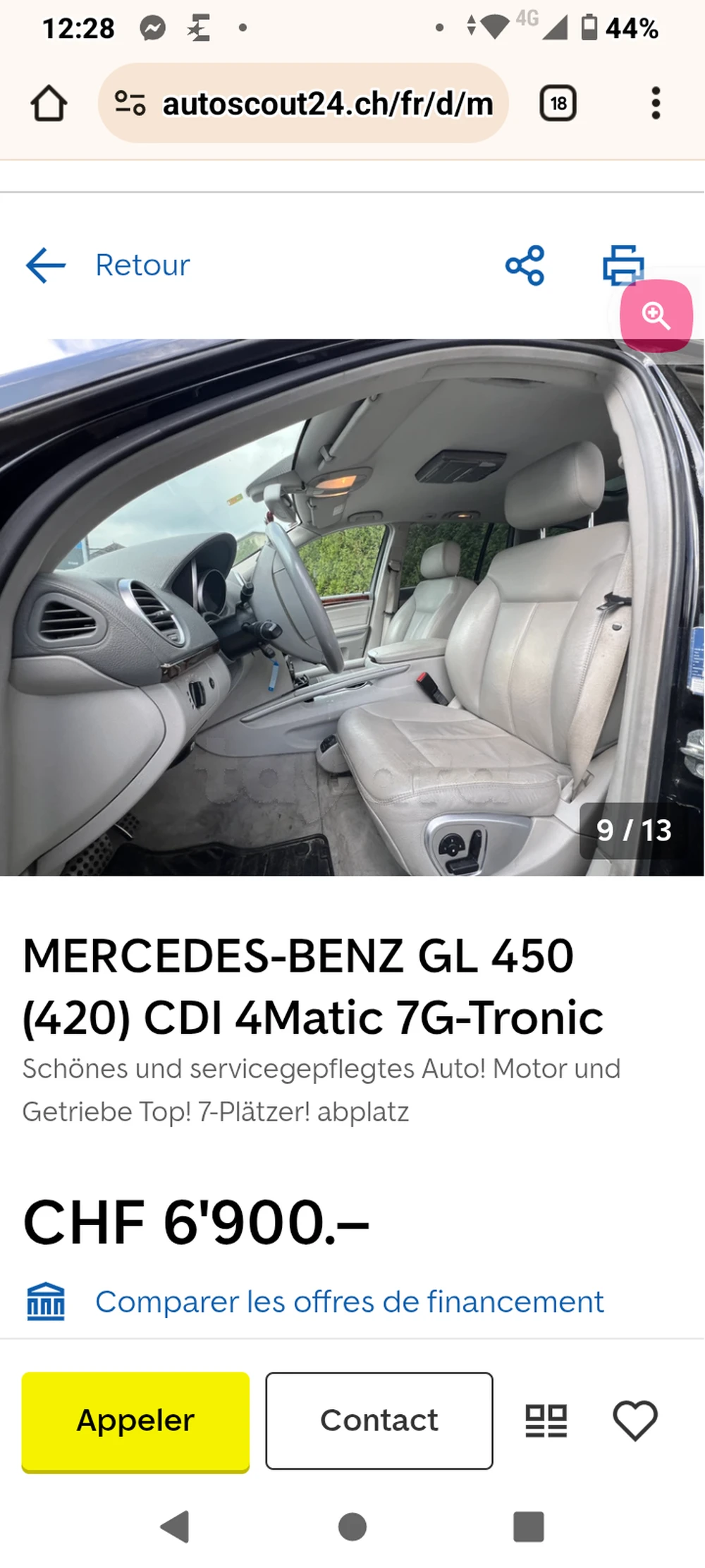 Carte voiture Mercedes-Benz Classe M