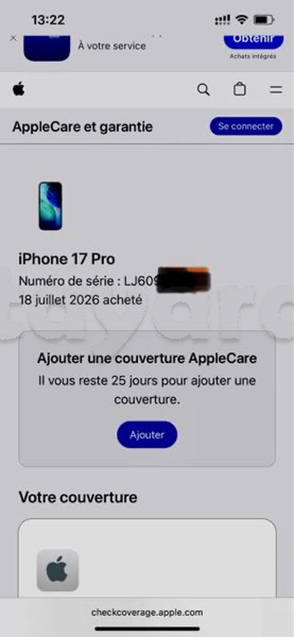 iphone 17 Pro neuf dans son emballage d'origine
