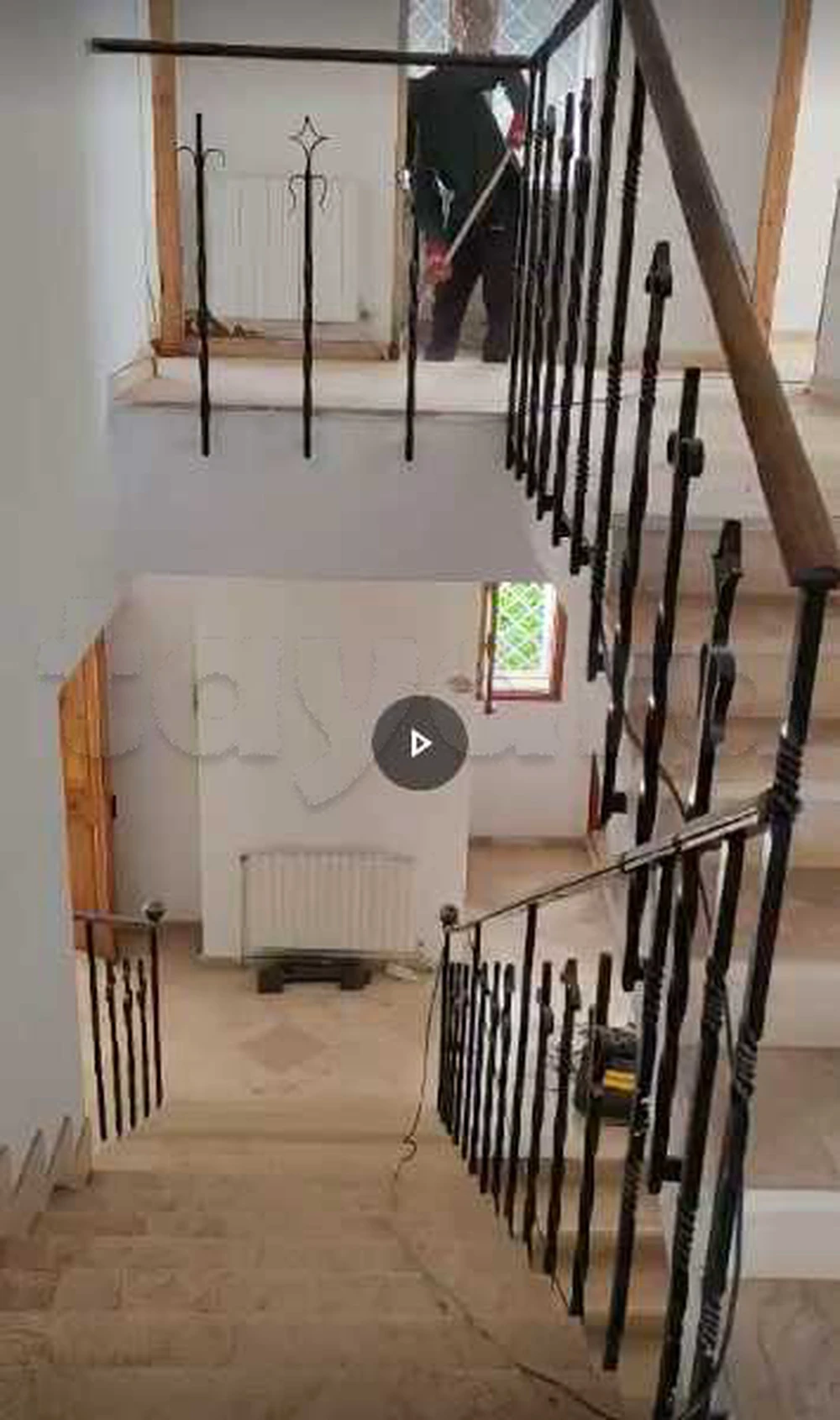 Rampe d'escalier en fer forgé