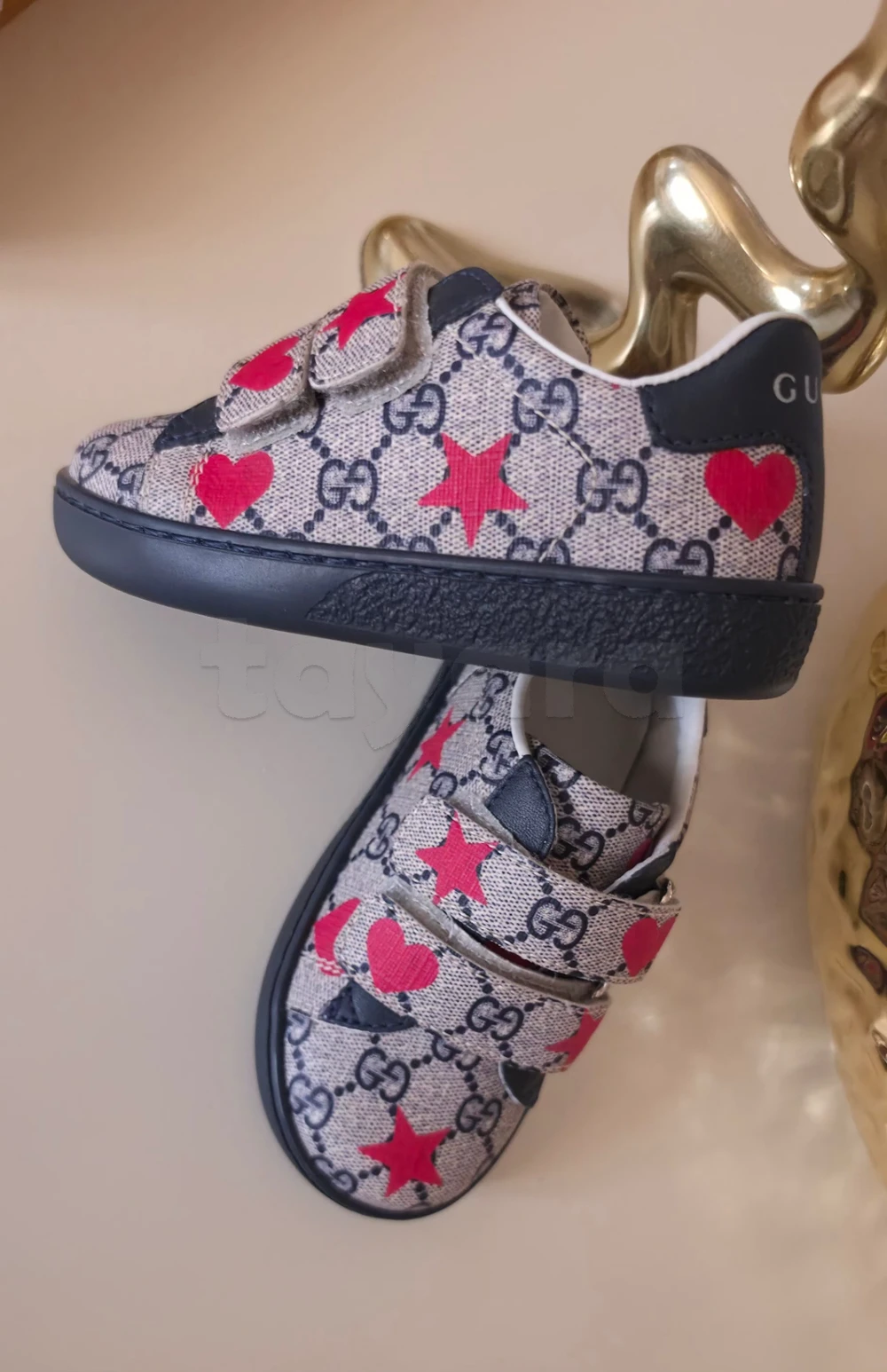 Gucci Kids Ace Hearts & Stars Print