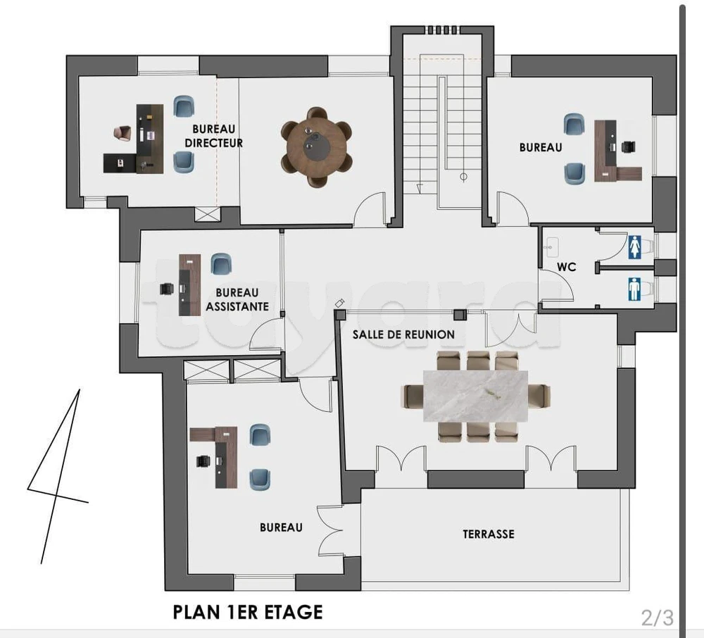 À louer villa à usage Bureautique à Menzah 5