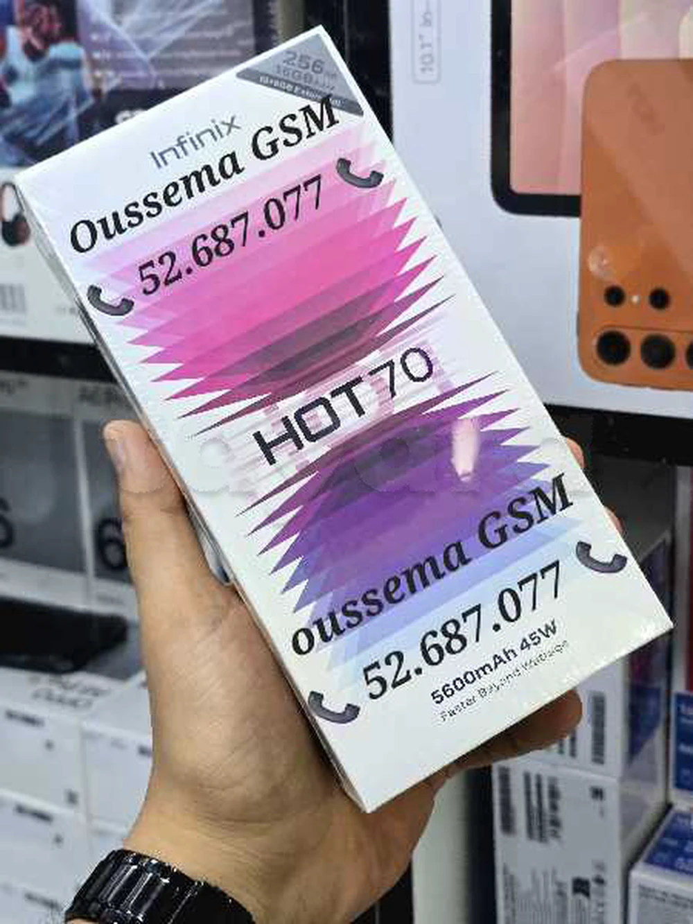 infinix Hot 70 Neuf cacheté Sous blister Validé 
Tél:52687077