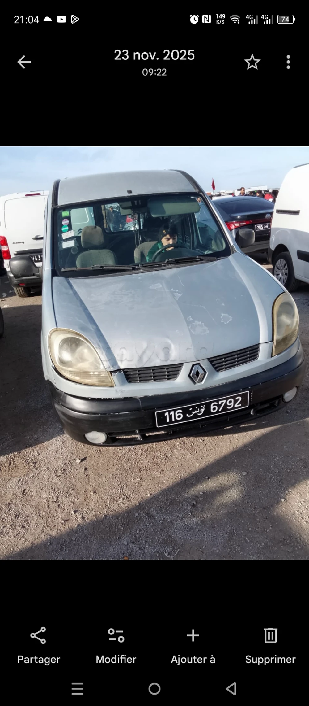 Carte voiture Renault Kangoo