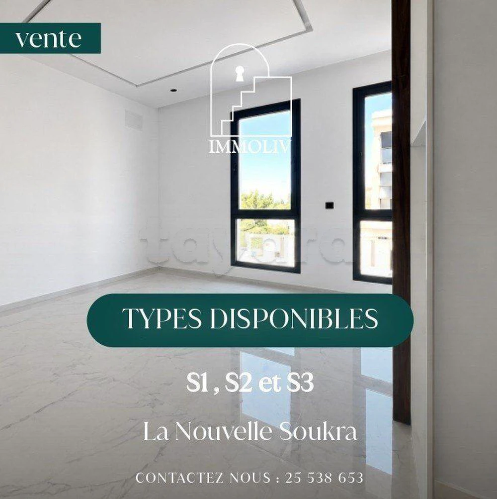 A vendre des Appts neufs à la Nouvelle Soukra