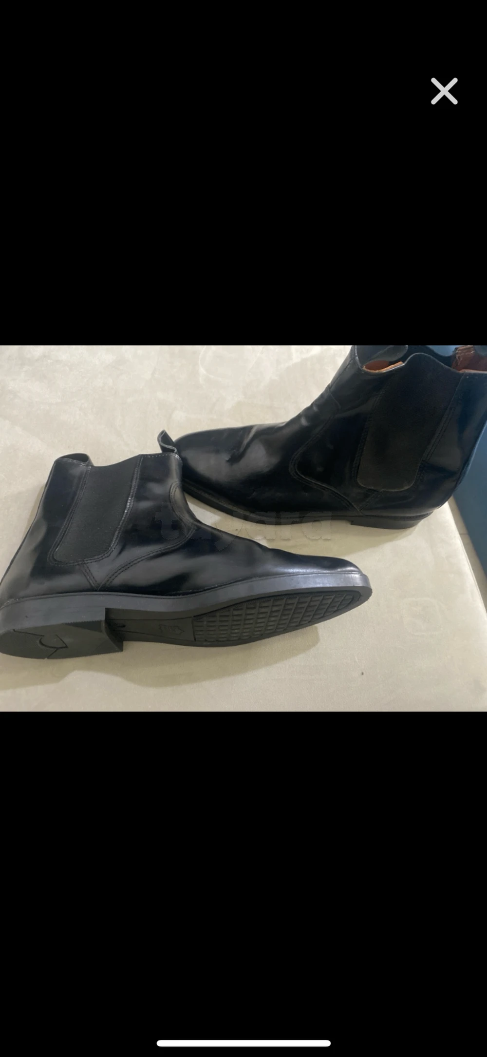 Bottines Chelsea en cuir noir pour homme - Taille 44