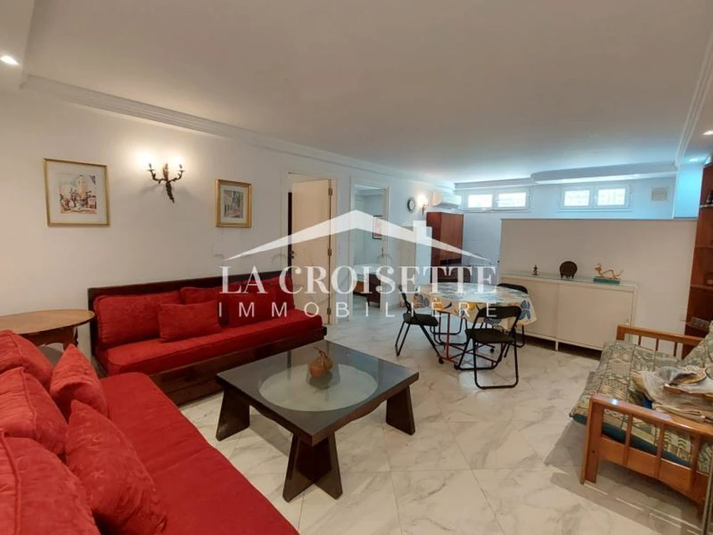 Rez-de-chaussée de villa S+2 meublé à louer à La Marsa mrcl0205