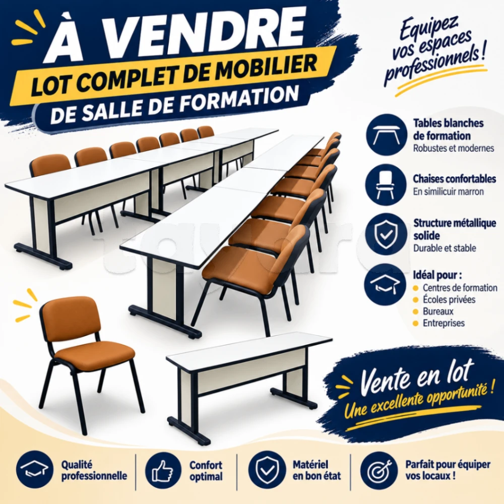 📢 À VENDRE : CHAISES VISITEURS ET TABLES