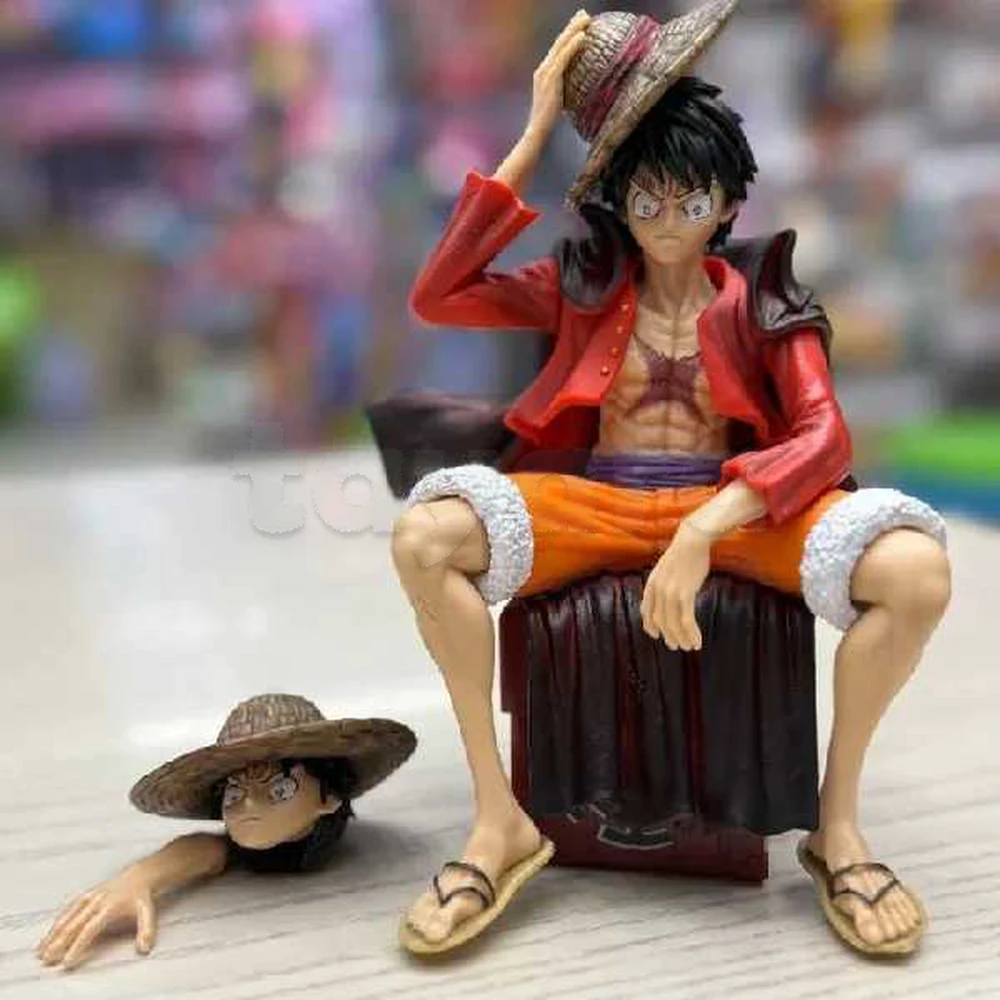 🔥Figurines d'action Luffy en position assise, modèle en PVC de haute qualité, 18 cm, anime One Piec