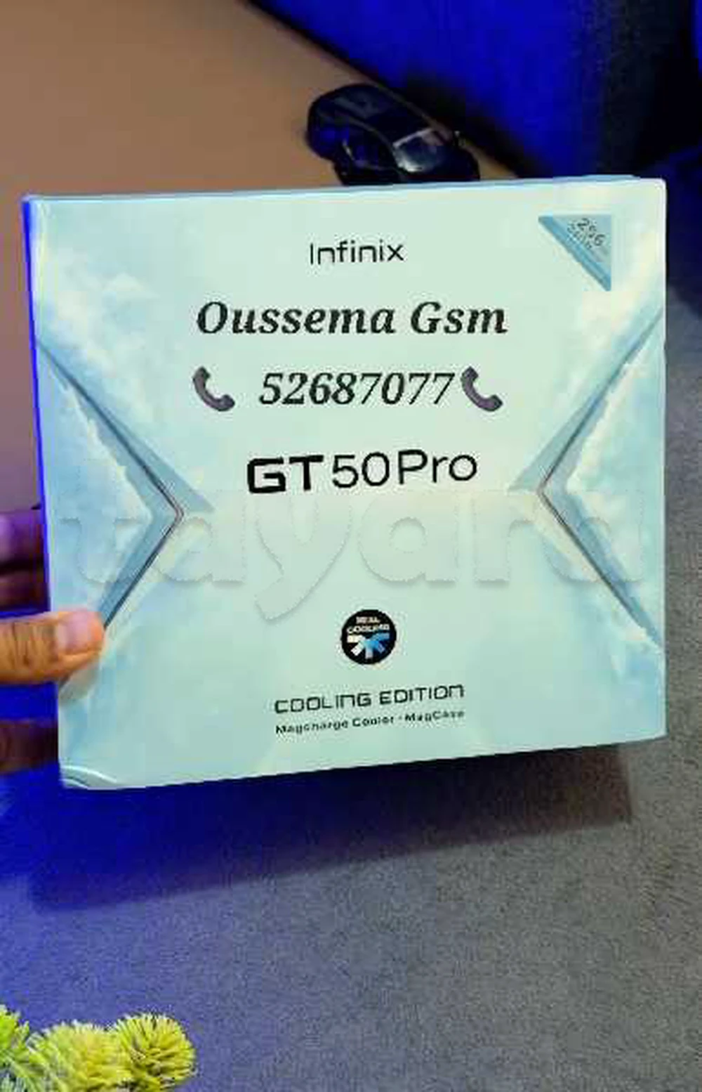 Infinix GT 50 Pro (12/256Go) (Cooling Edition 5G)Neuf cacheté sous blister
Tél:52687077