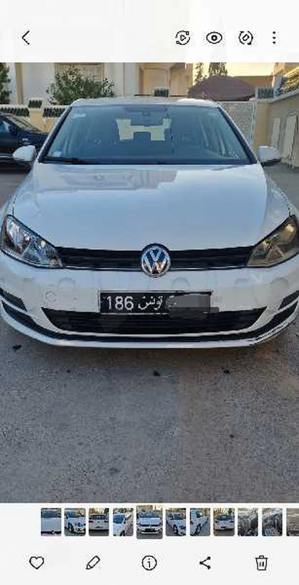 Carte voiture Volkswagen Golf 7