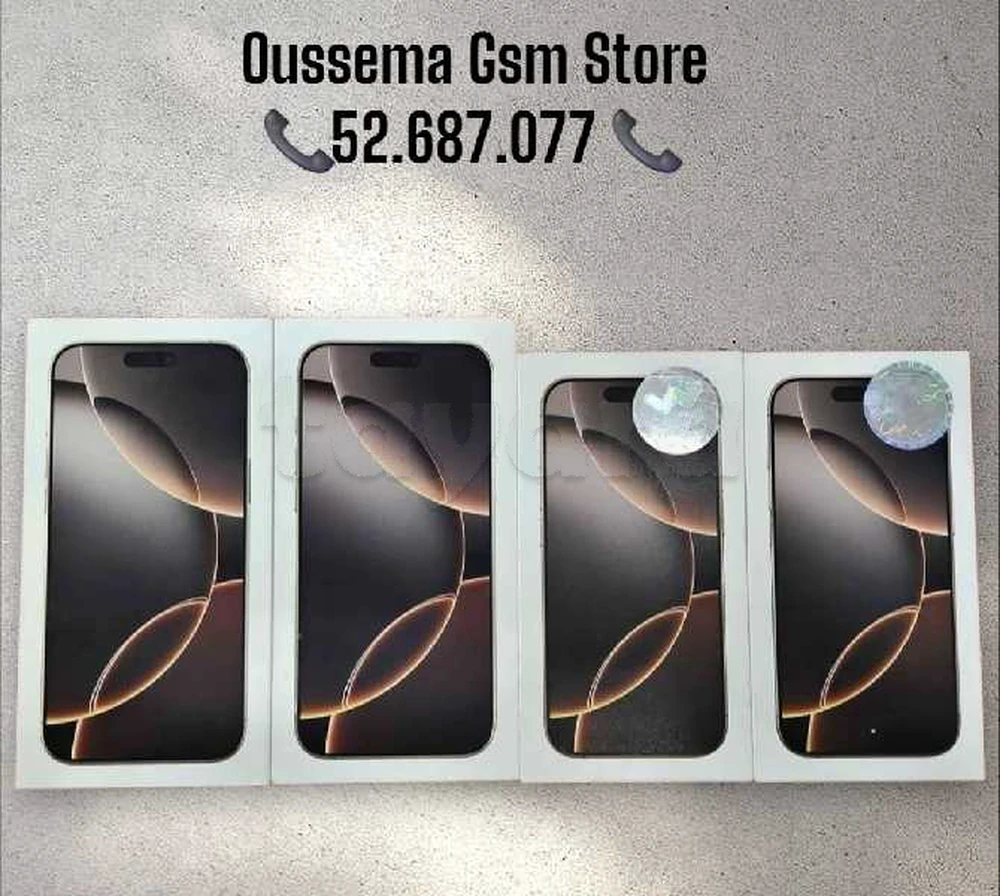 iphone 16_16 pro_16 pro Max Neuf cachetés sous blister 
Tél:52687077📞